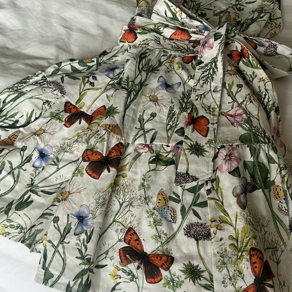 Christian Lacroix White Belted Ruffled Mini Sundress - Picture 5 of 6